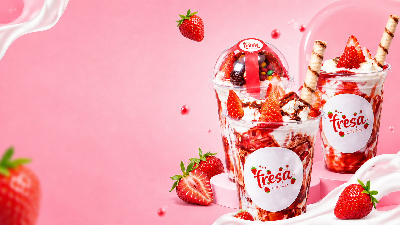 Fresas con Crema Clásica